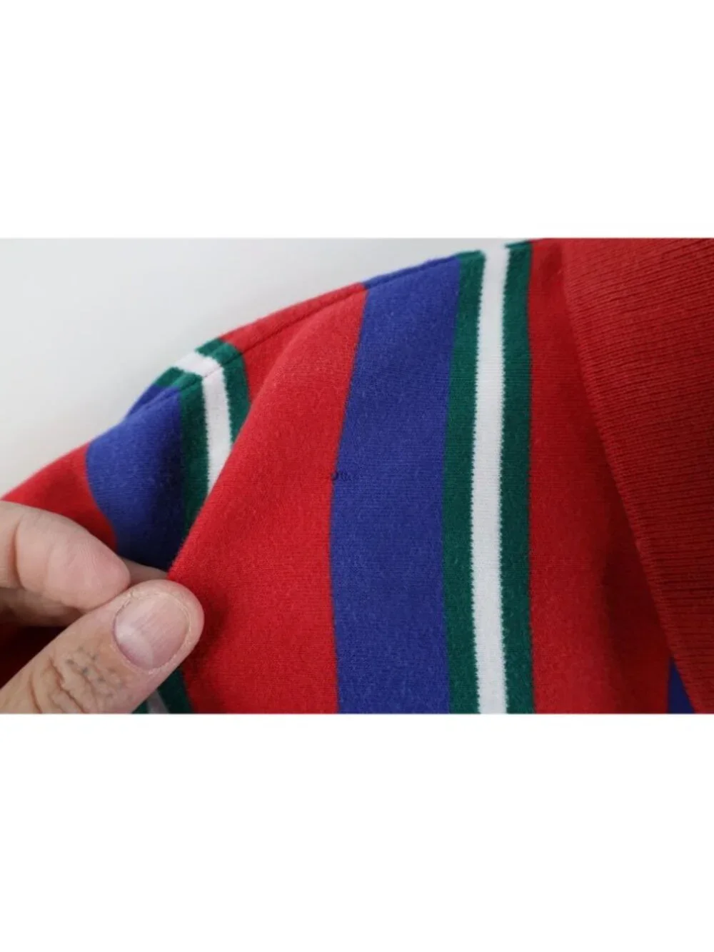 Vintage 90s Ralph Lauren Mens Large Baggy Striped Color Block Soft Cotton Polo